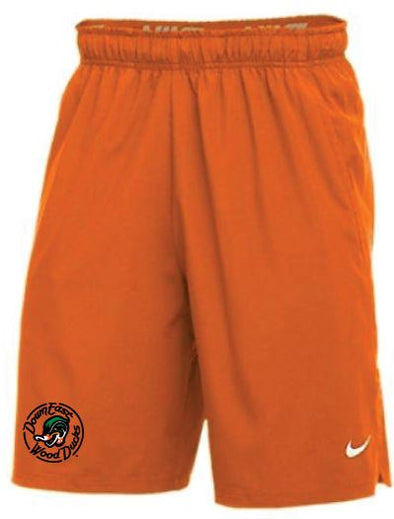Nike Orange Men's Shorts Primary Logo